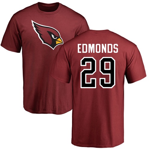 Arizona Cardinals Men Maroon Chase Edmonds Name And Number Logo NFL Football #29 T Shirt->arizona cardinals->NFL Jersey